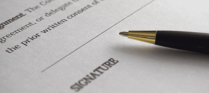 Get advice from a business attorney before signing a contract.